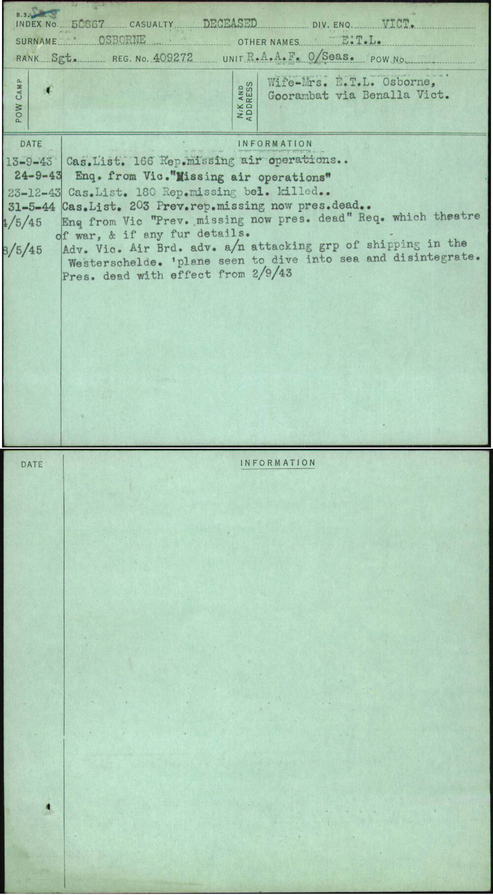 Osborne, E T L, 409272