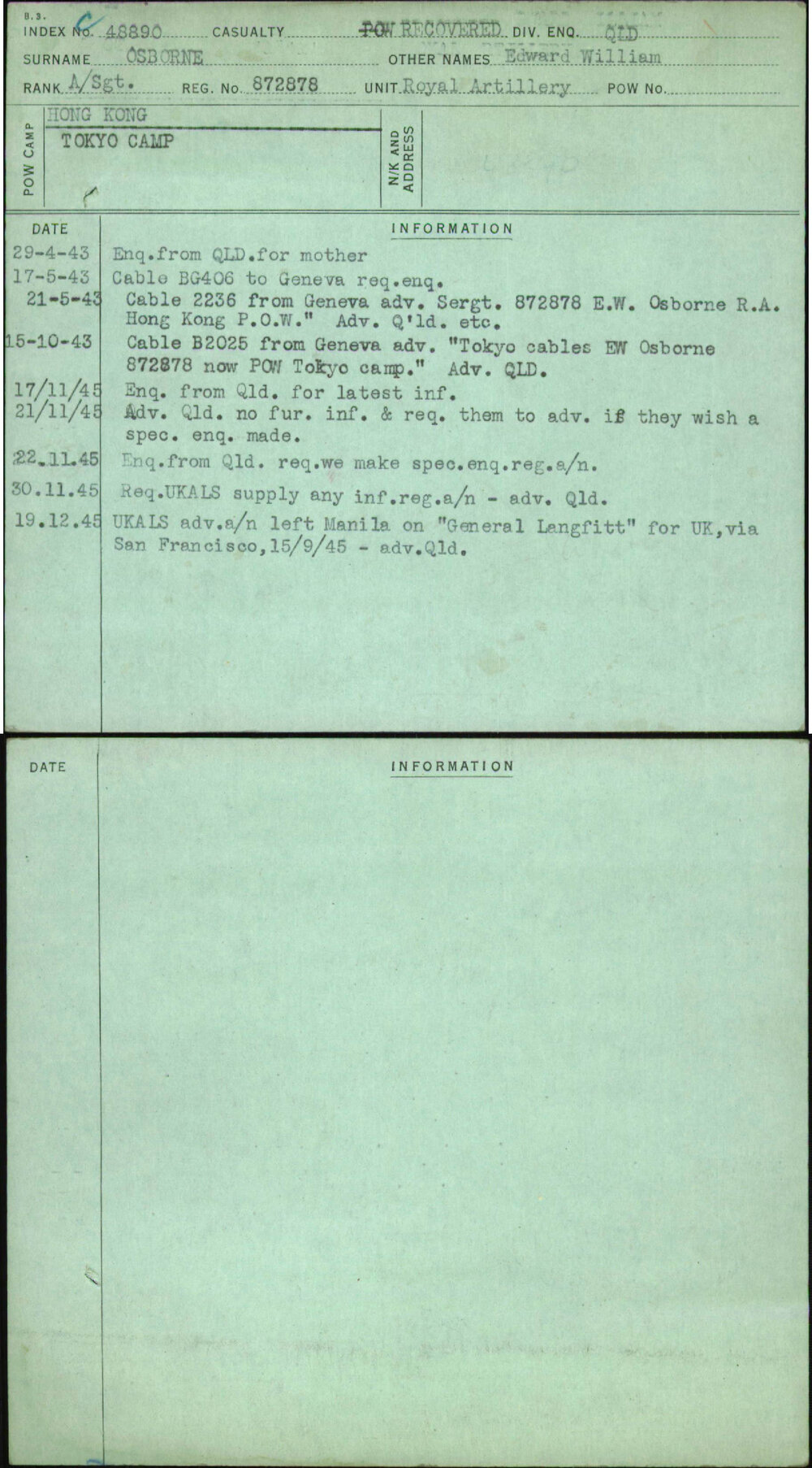 Osborne, Edward William, 872878