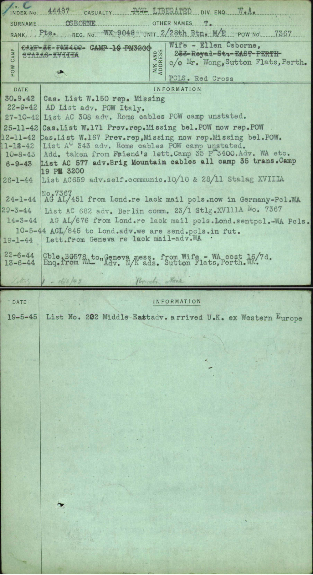 Osborne, T, WX9048
