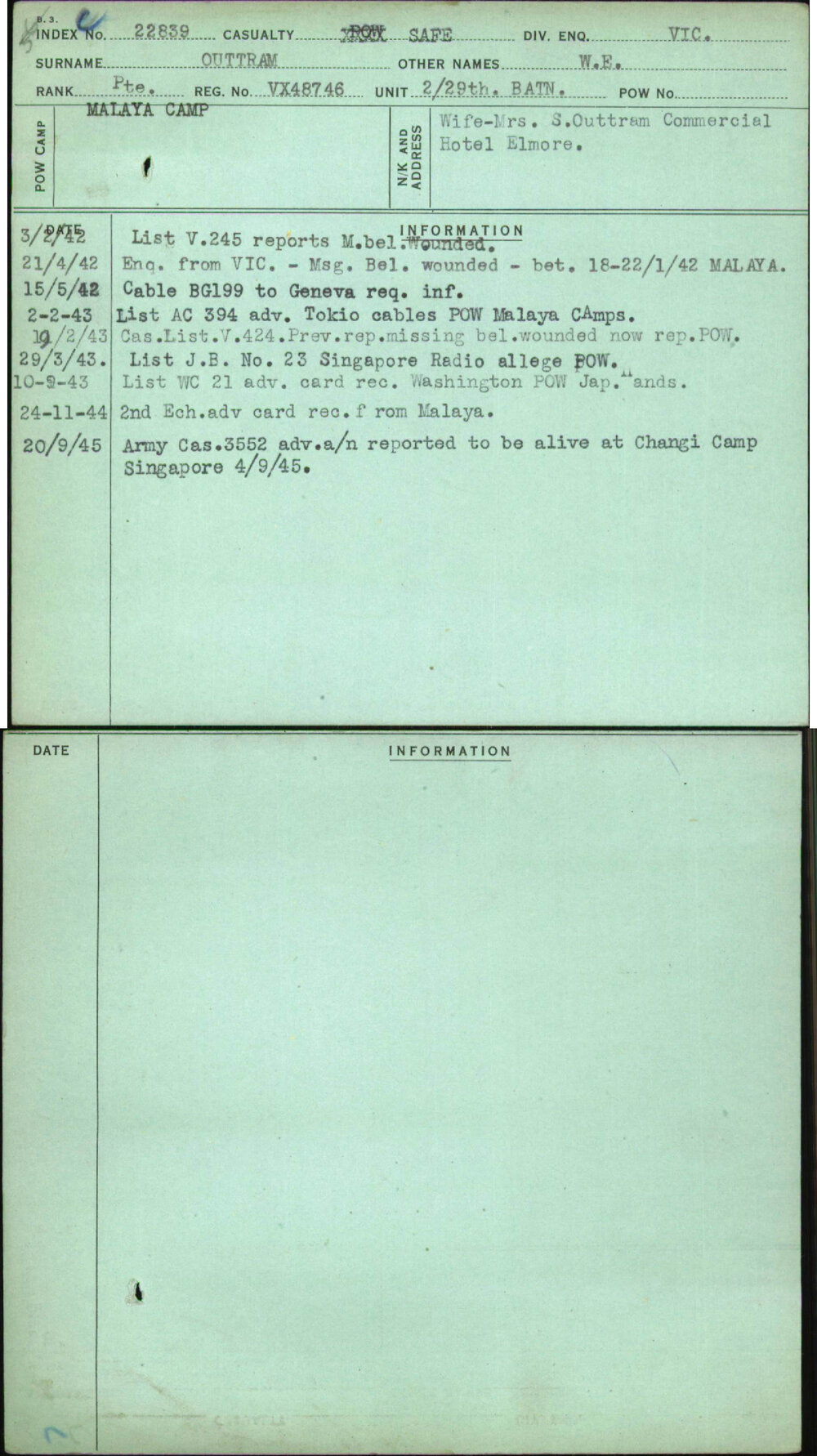 Outtram, W E, VX48746