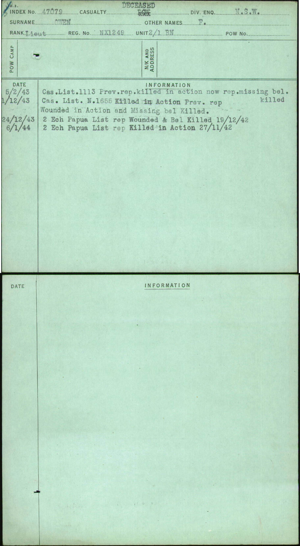 Owen, F, NX1249