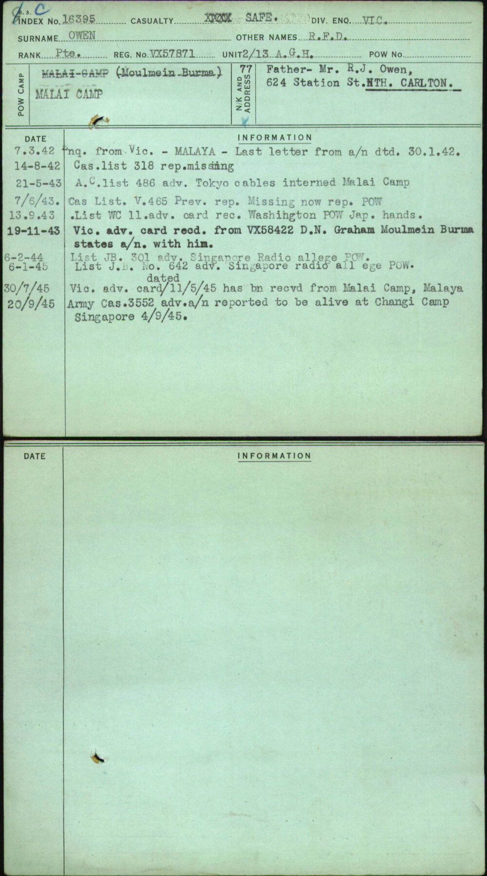 Owen, R F D, VX57871