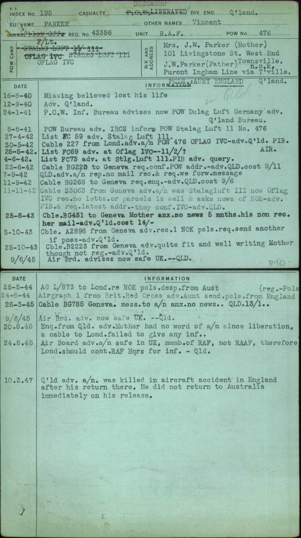 Parker, Vincent, 42356