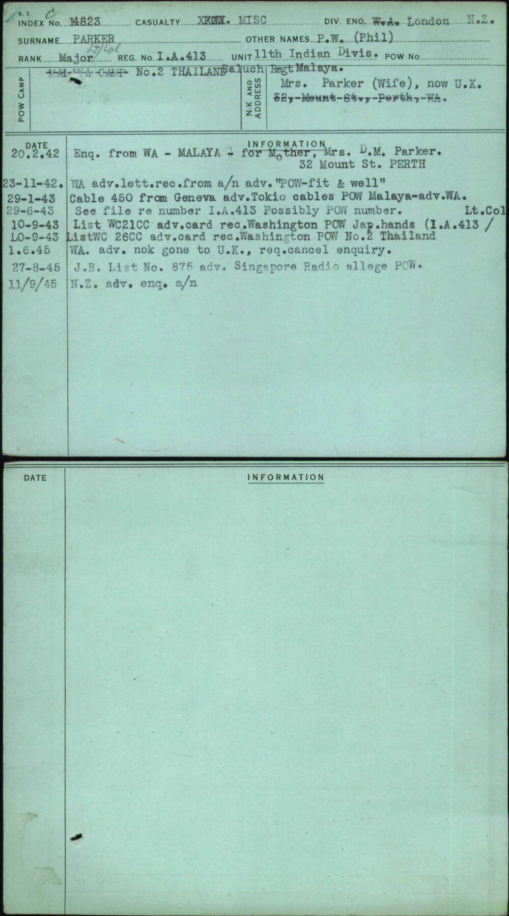 Parker, P W (Phil), Ia413