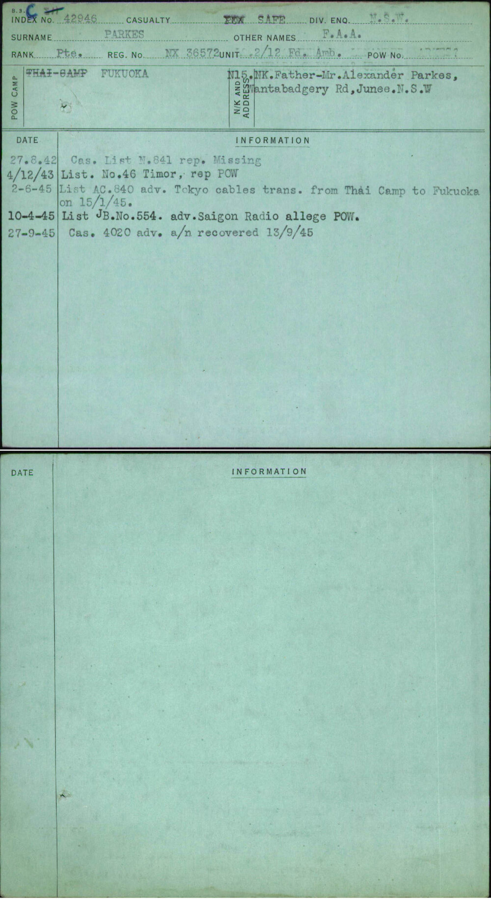 Parkes, F A A, NX36572