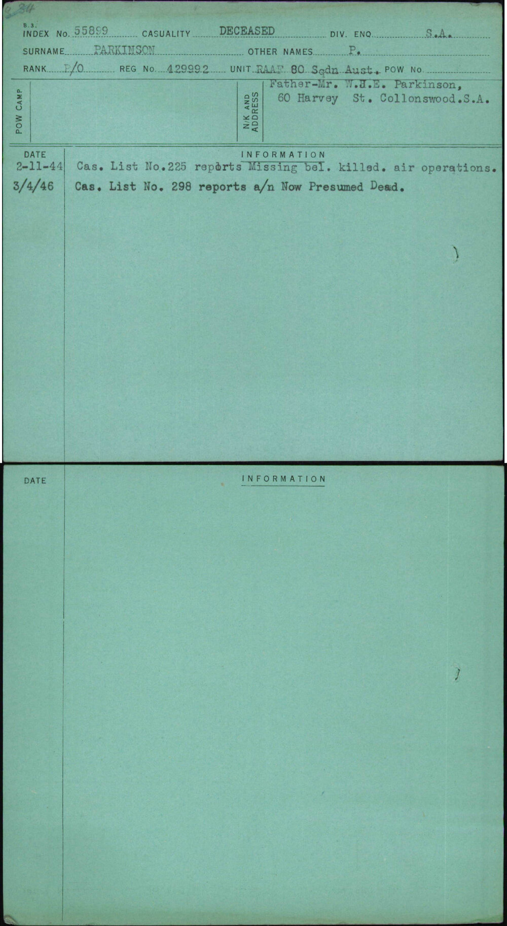 Parkinson, P, 429992