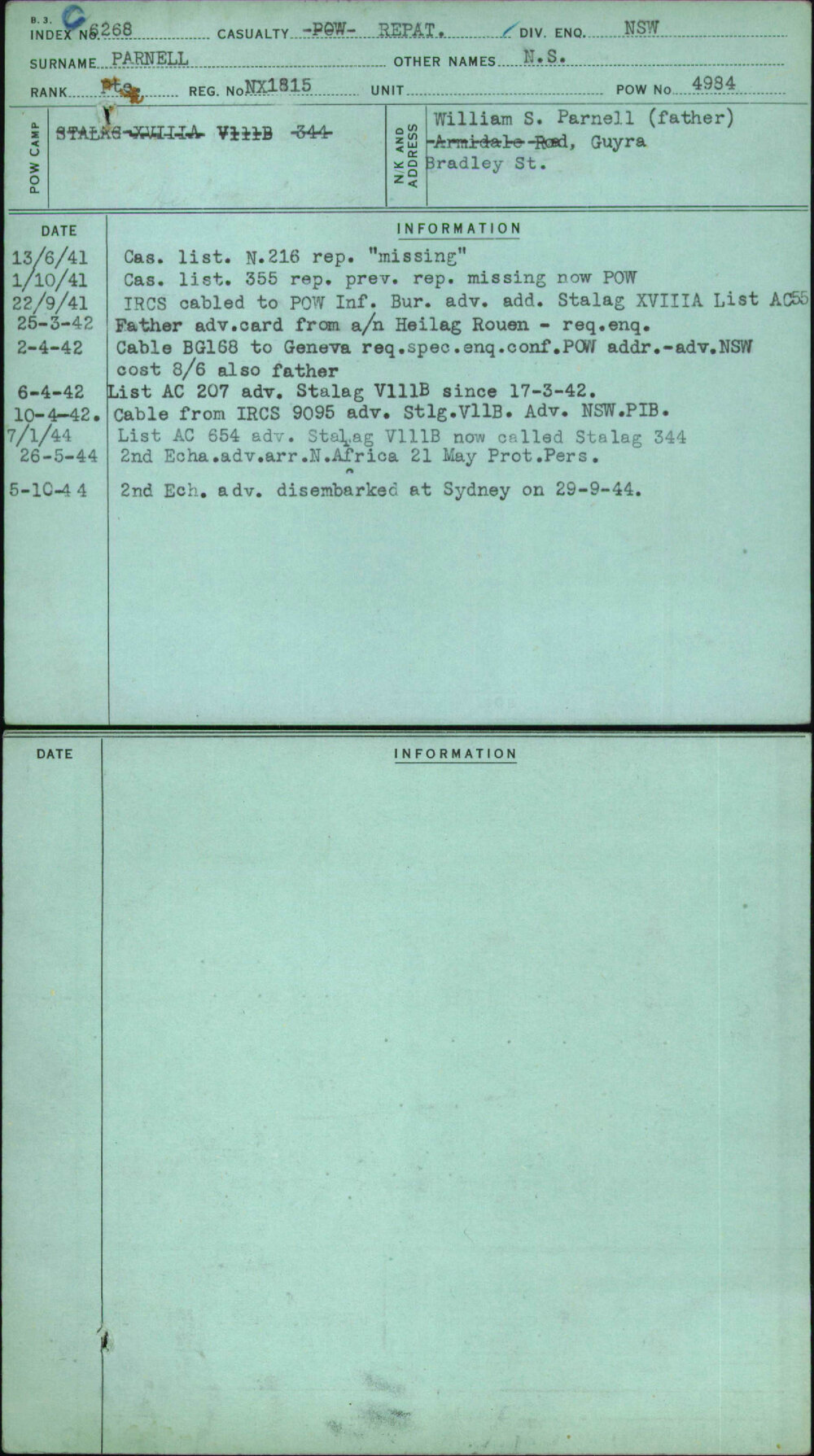 Parnell, N S, NX1815