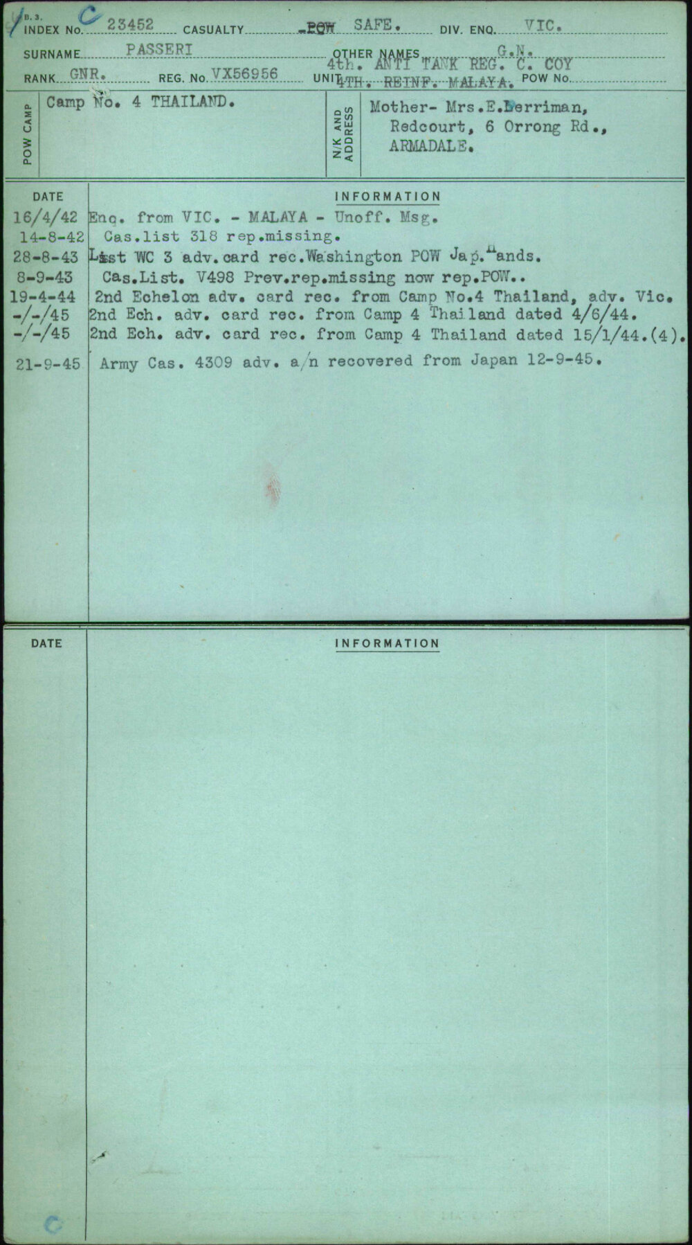 Passeri, G N, VX56956