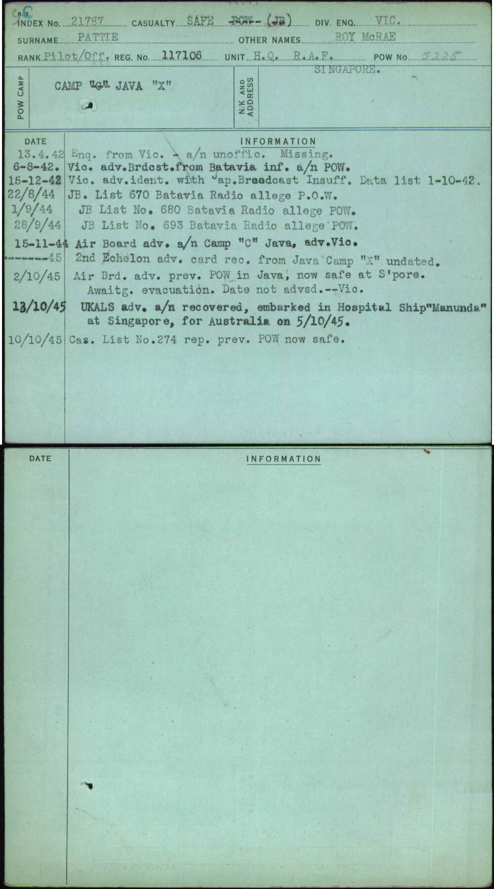 Pattie, Roy Mcrae, 117106