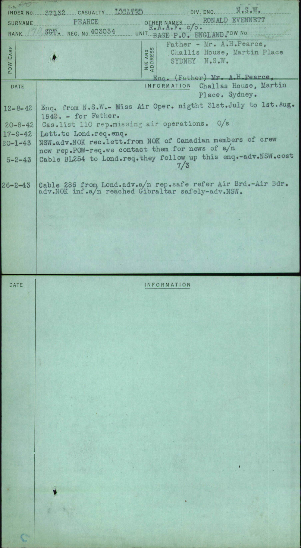 Pearce, Ronald Evennett, 403034