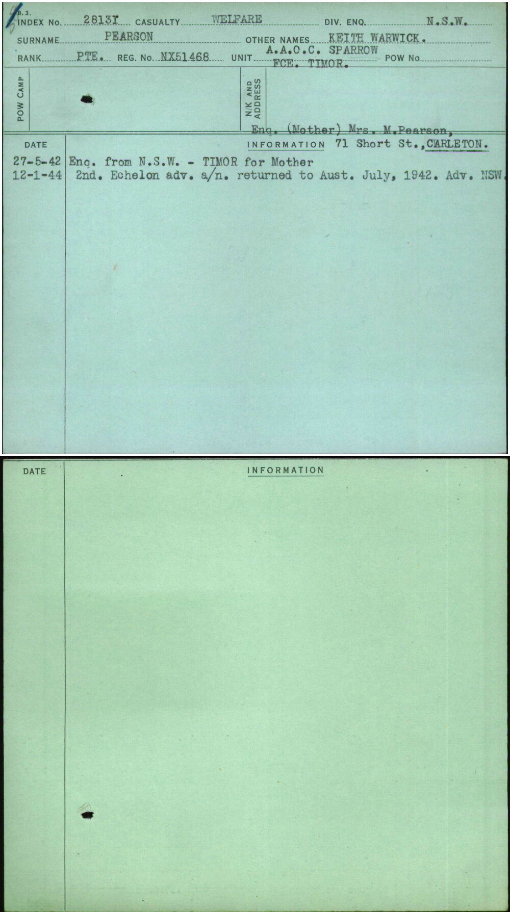 Pearson, Keith Warwick, NX51468