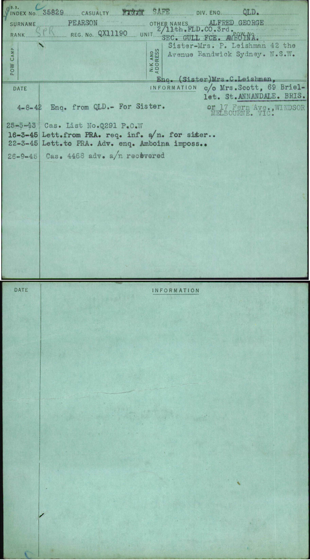 Pearson, Alfred George, QX11190