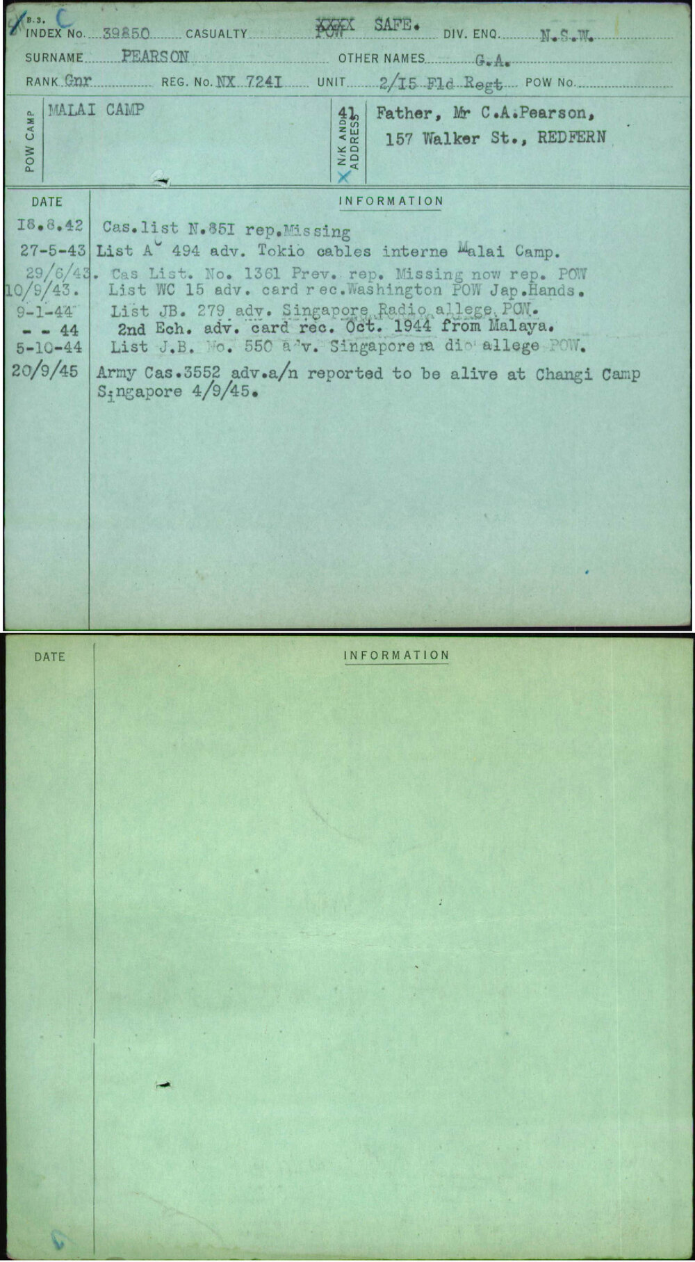 Pearson, G A, NX7241