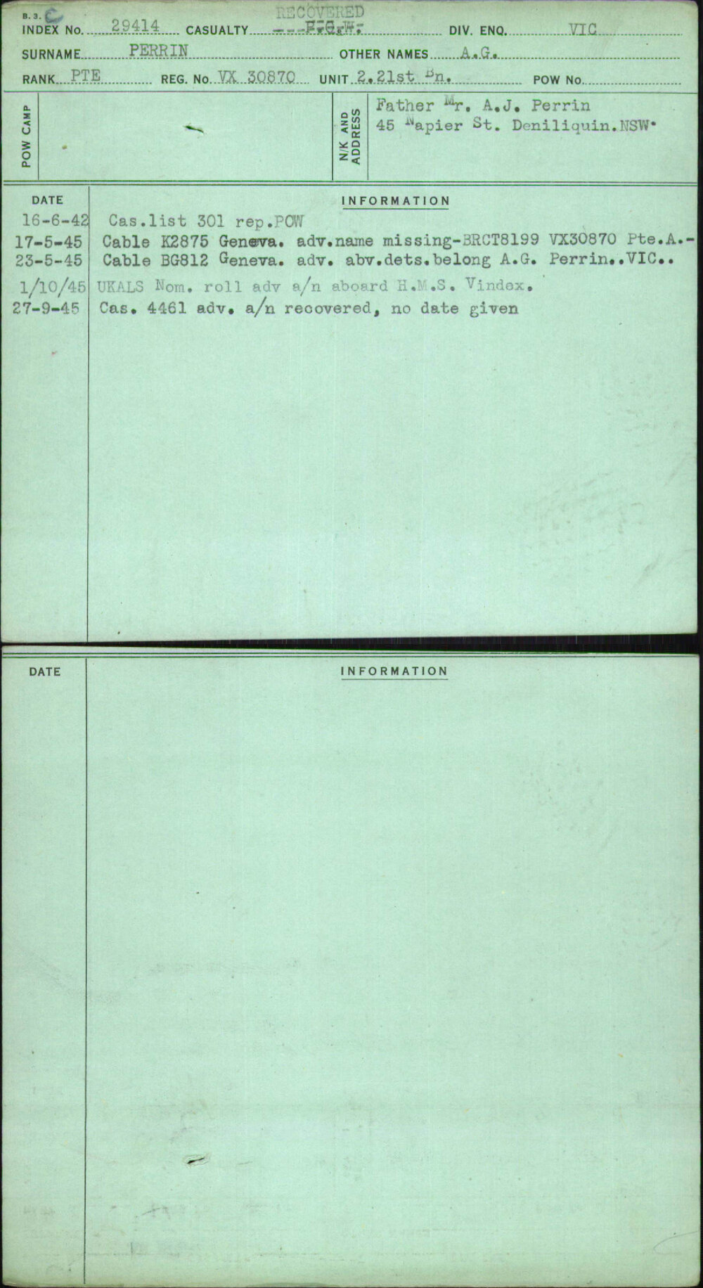 Perrin, A G, VX30870