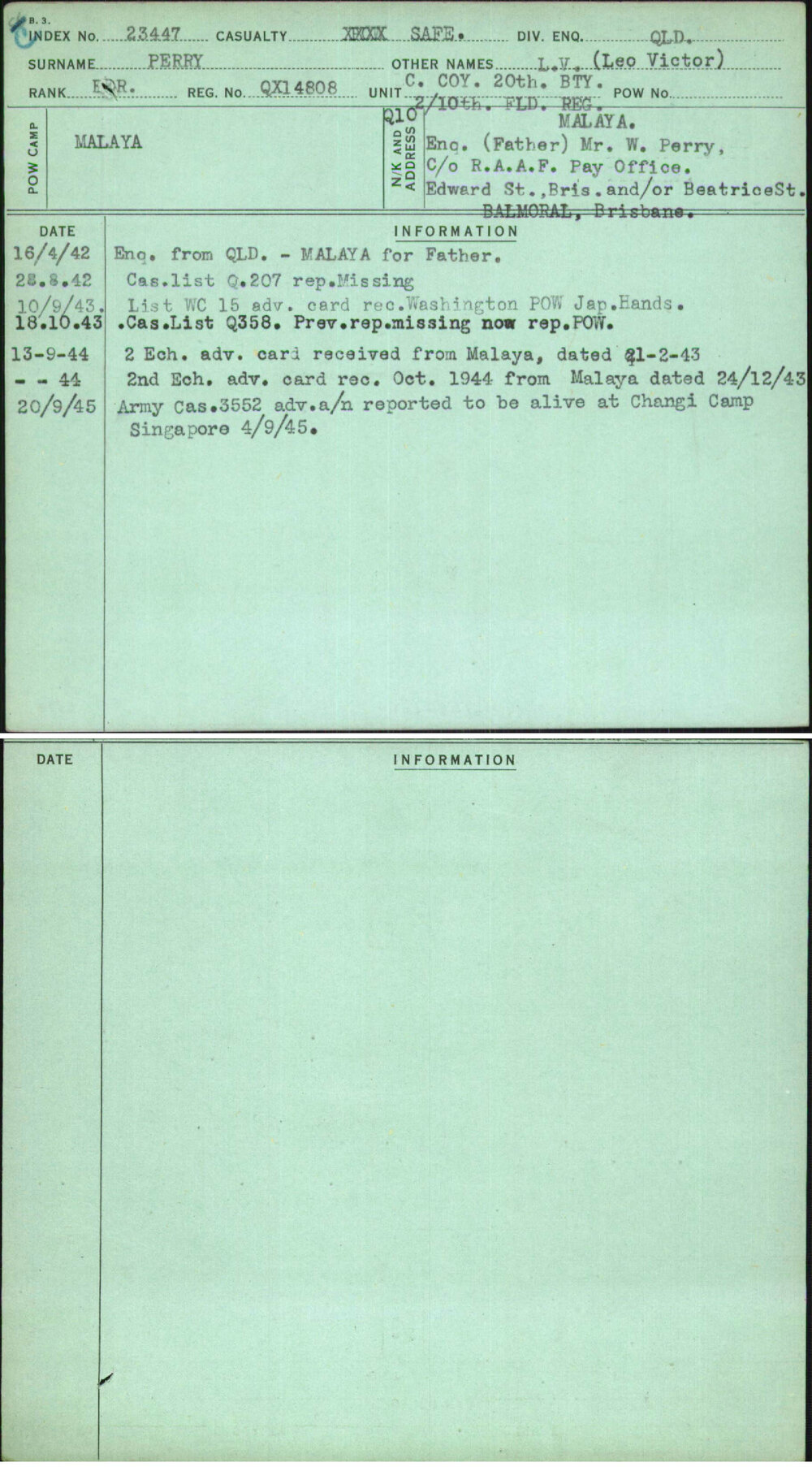 Perry, L V (Leo Victor), QX14808