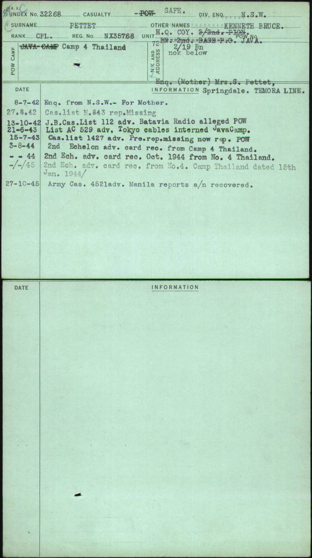 Pettet, Kenneth Bruce, NX35768