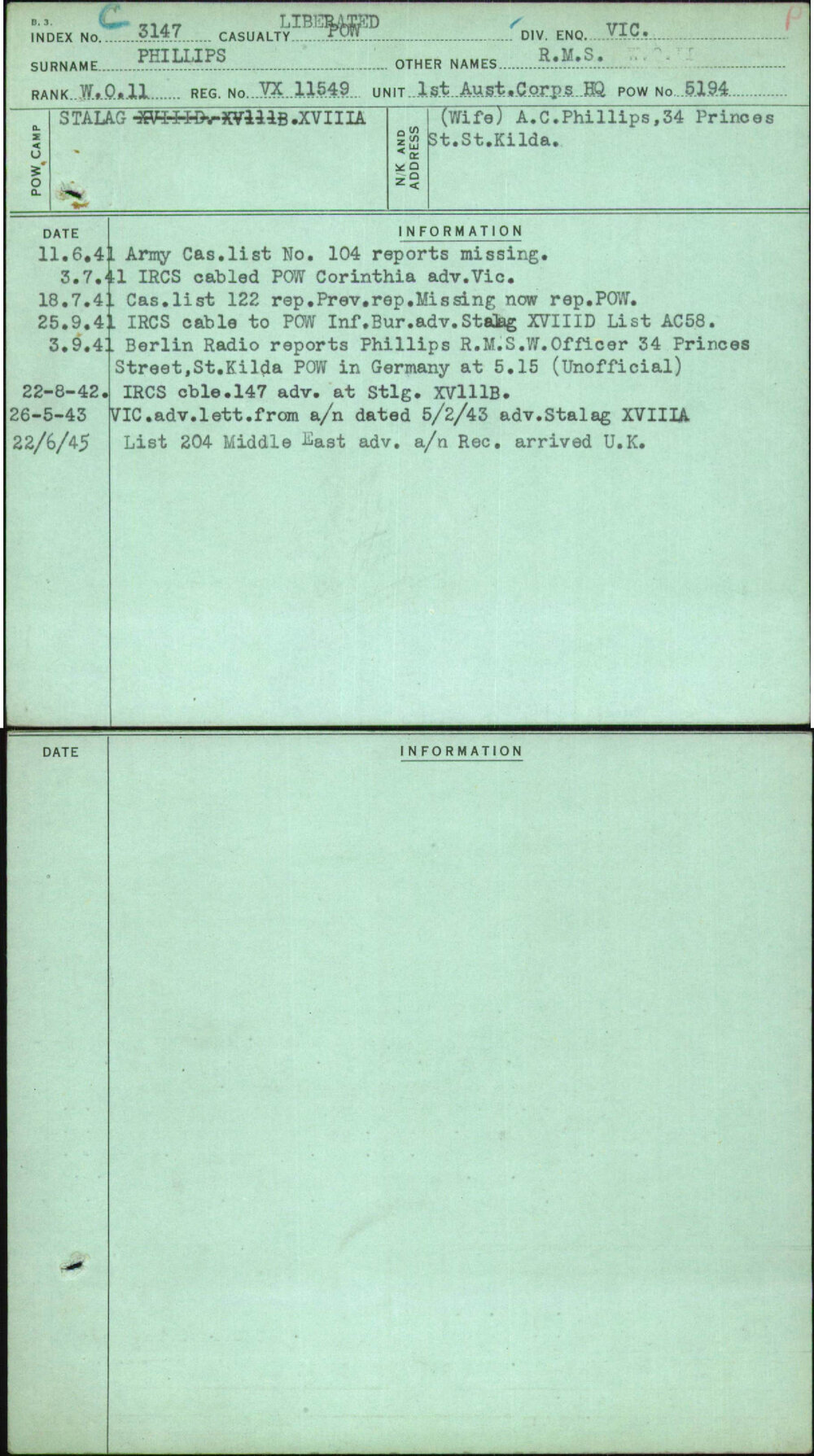 Phillips, R M S, VX11549