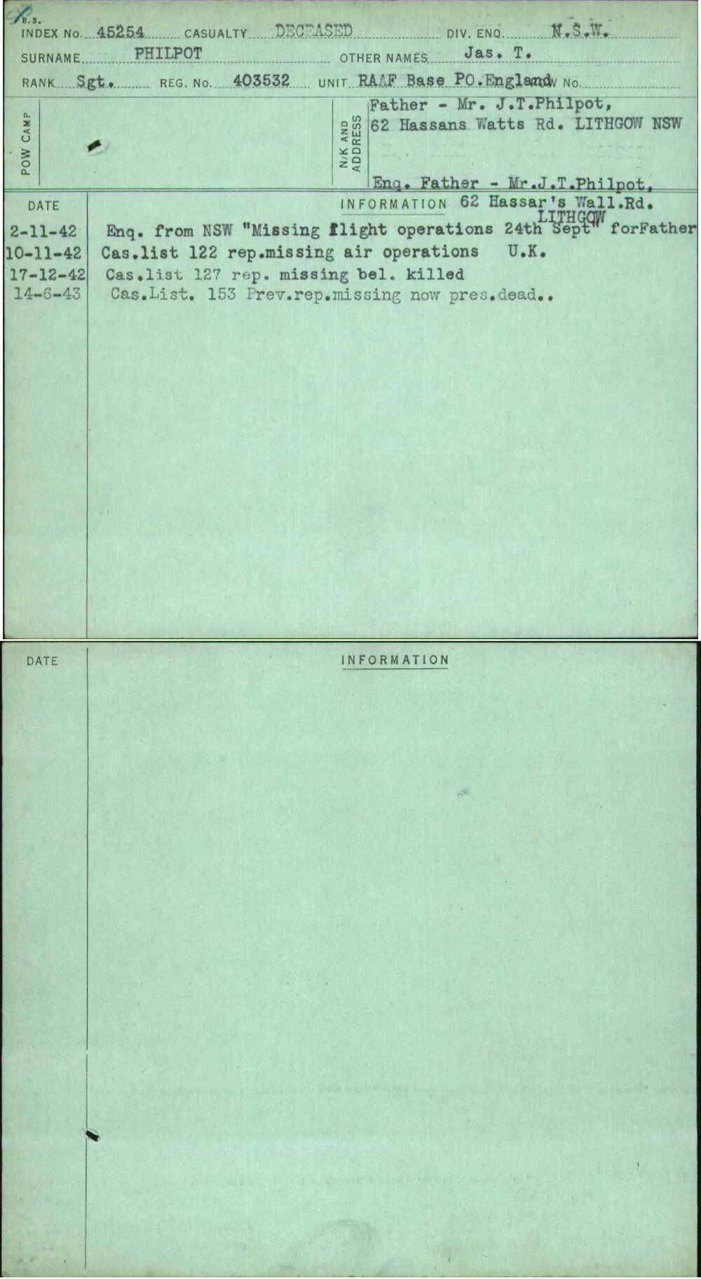 Philpot, Jas T, 403532