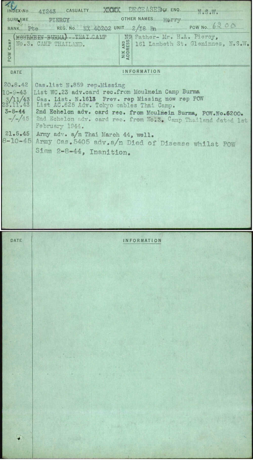 Piercy, Harry, NX40202