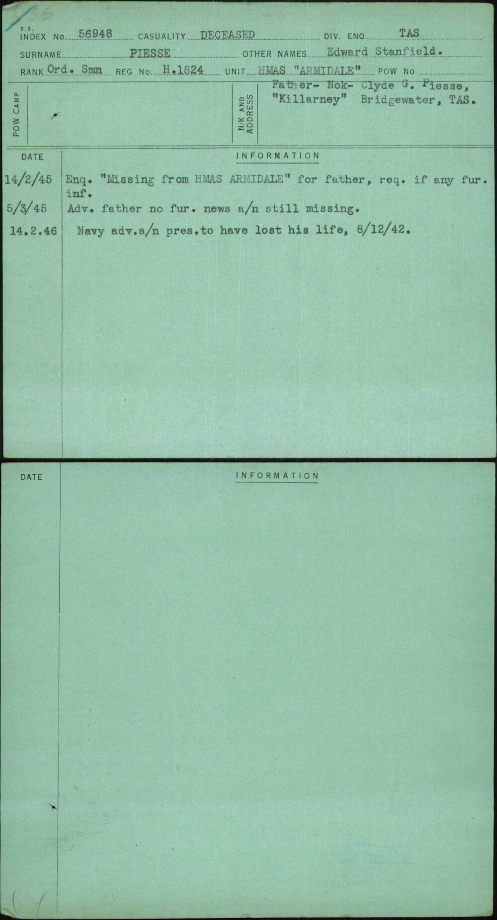 Piesse, Edward Stanfield, H1824