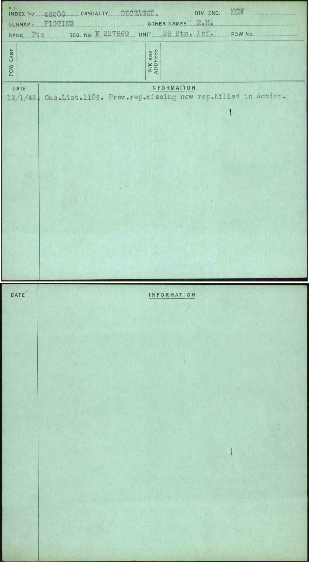 Piggins, R H, N227869