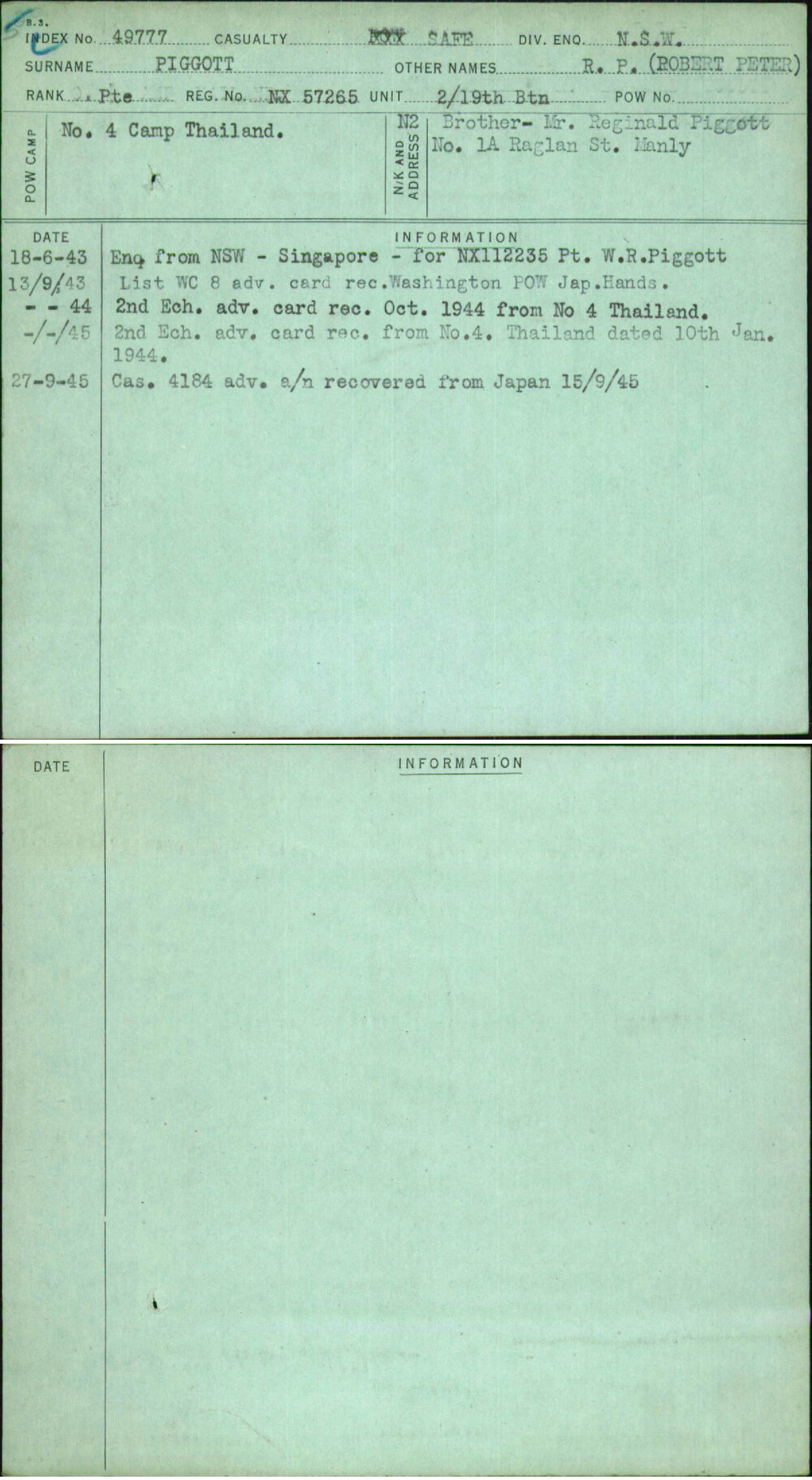 Piggott, R P (Robert Peter), NX57265