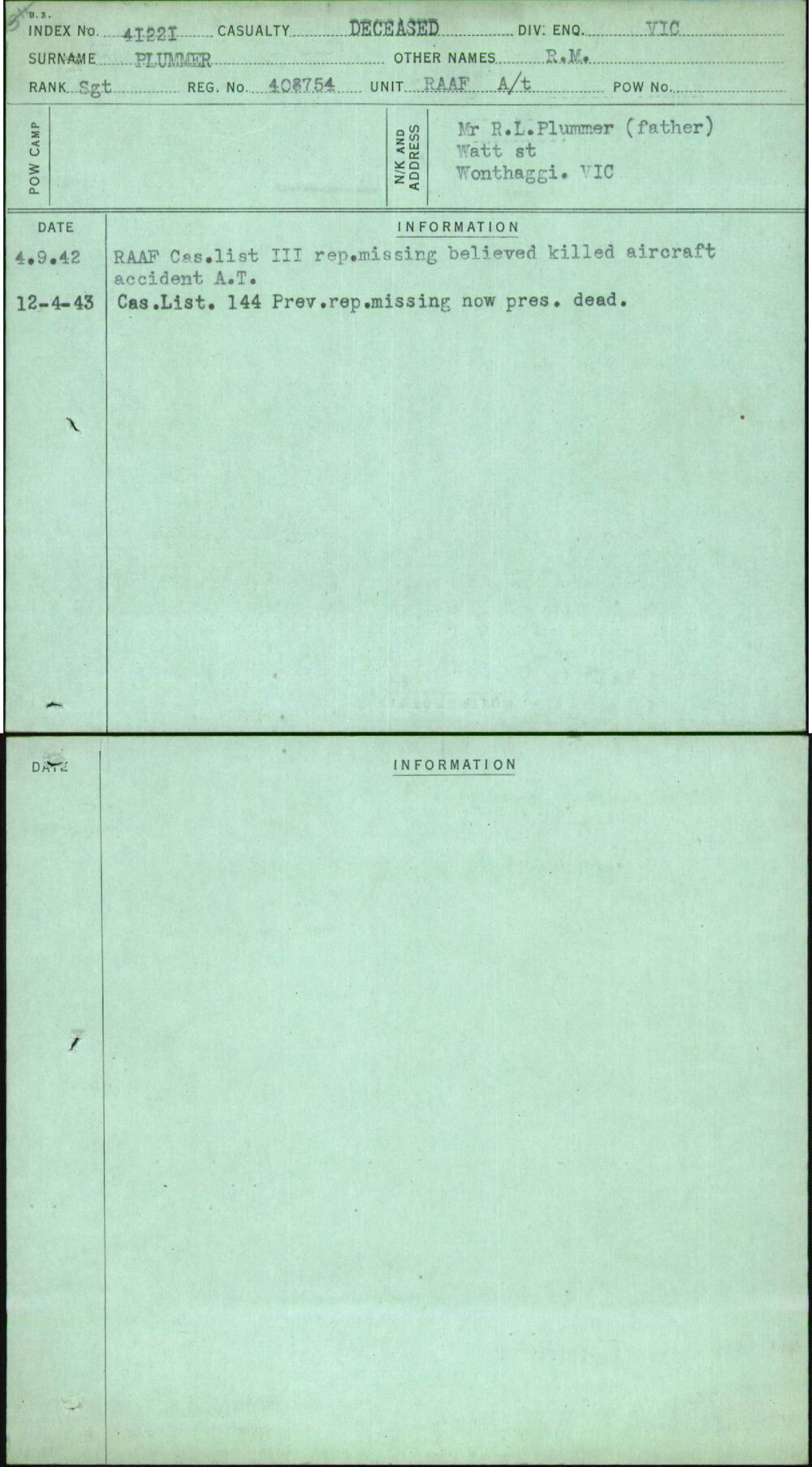 Plummer, R M, 408754