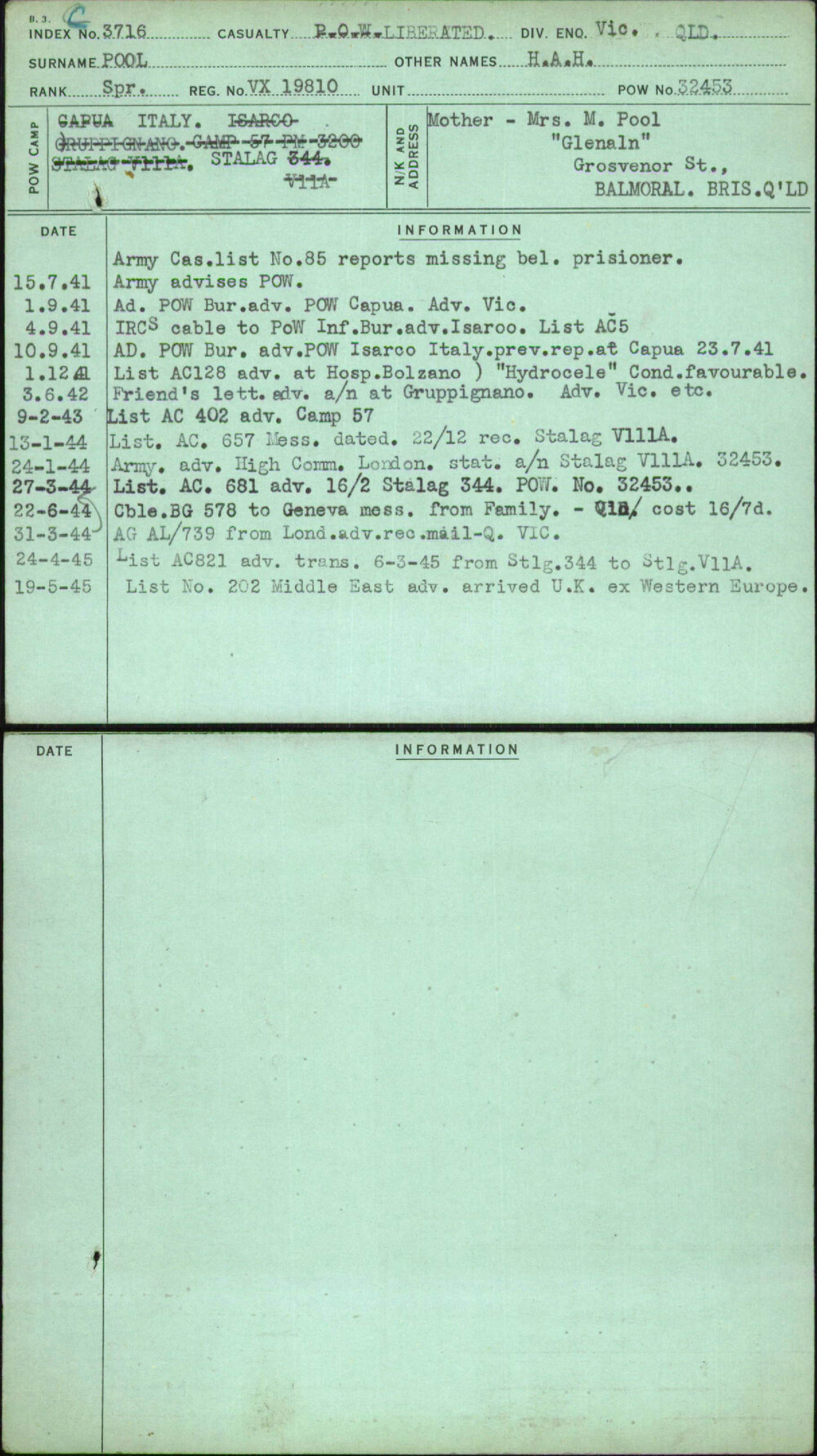 Pool, H A H, VX19810