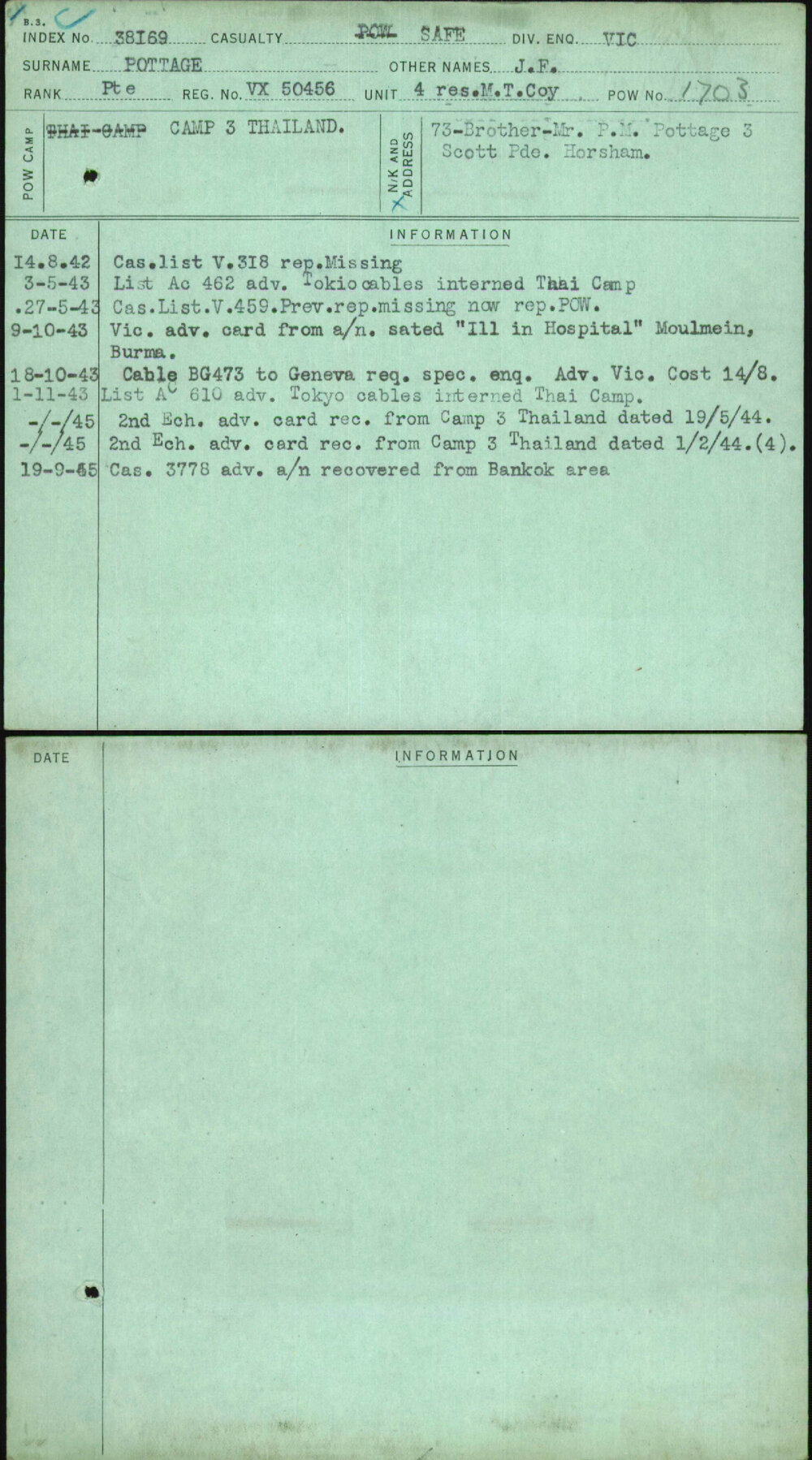 Pottage, J F, VX50456