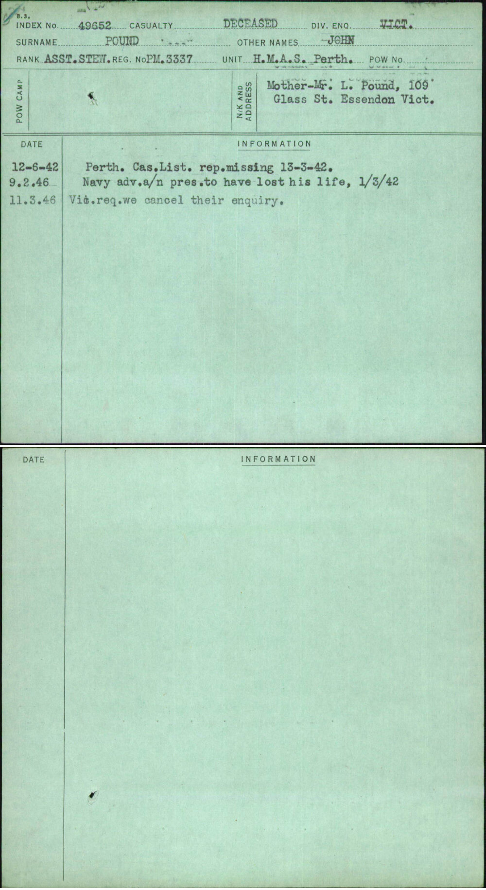 Pound, John, Pm3337