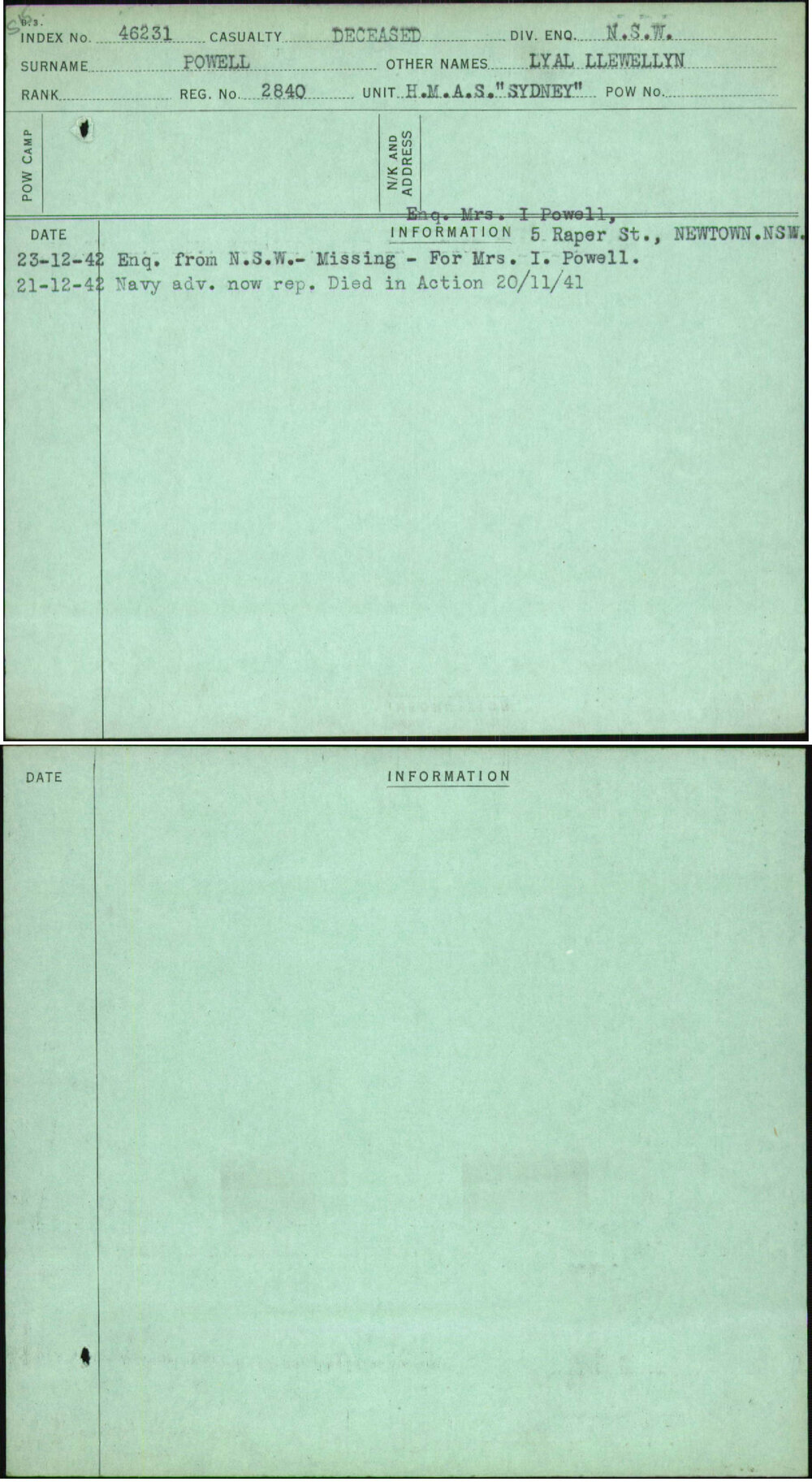 Powell, Lyal Llewellyn, 2840