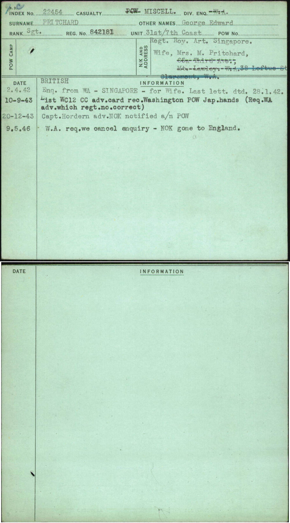 Pritchard, George Edward, 842181