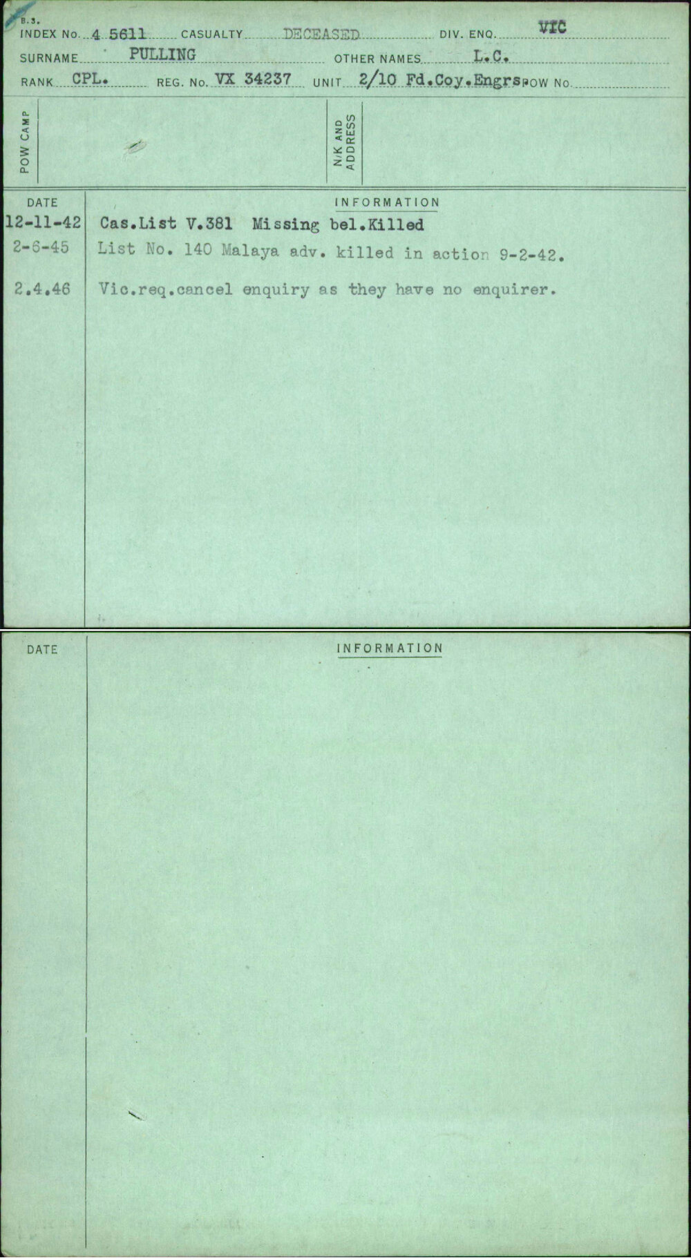 Pulling, L C, VX34237