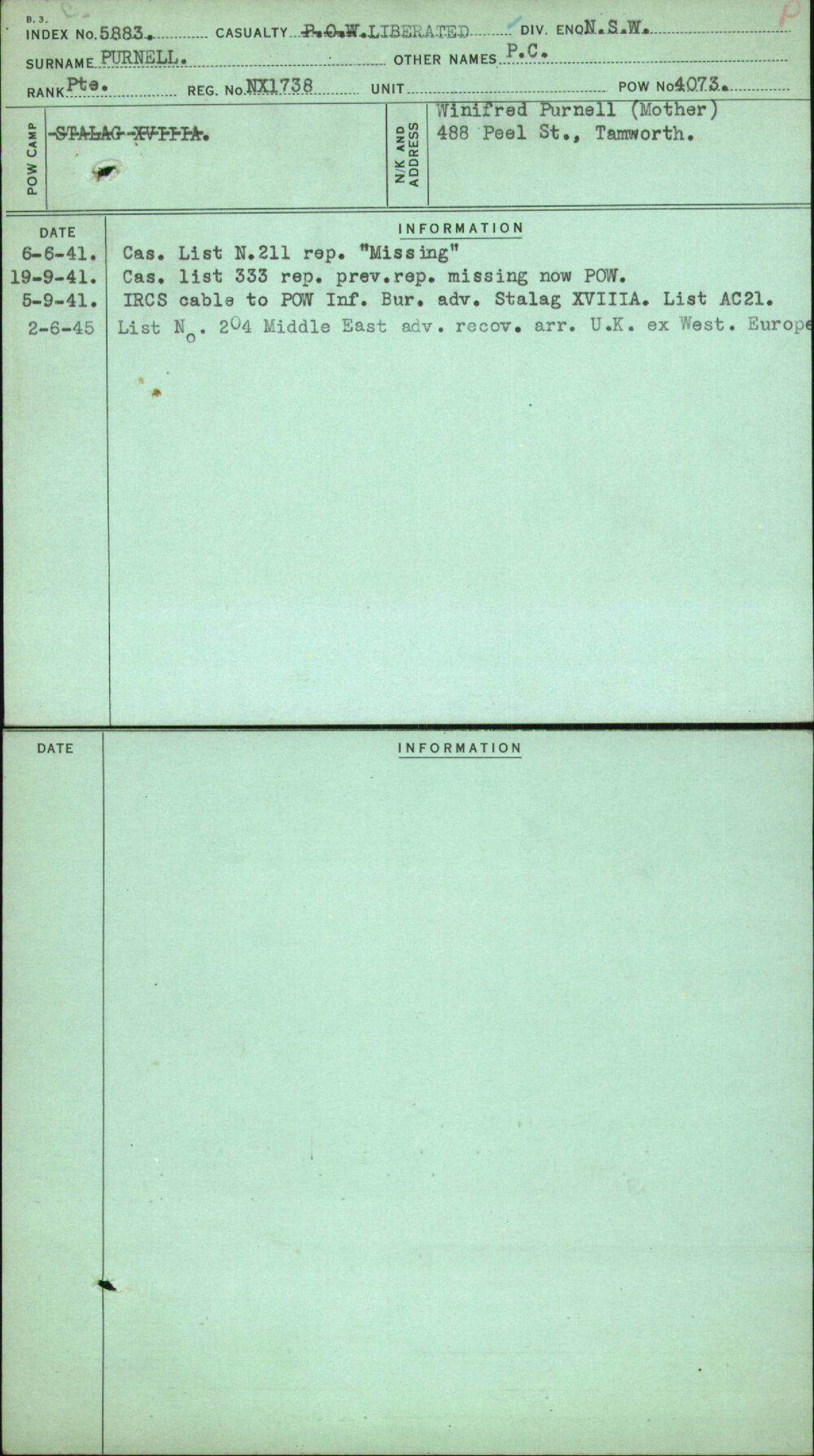 Purnell, P C, NX1738