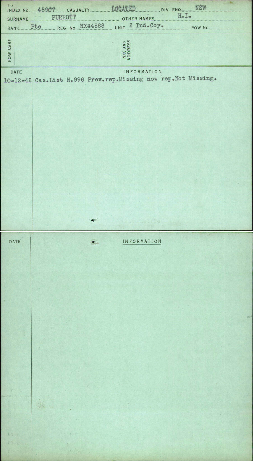 Purrott, H L, NX44588