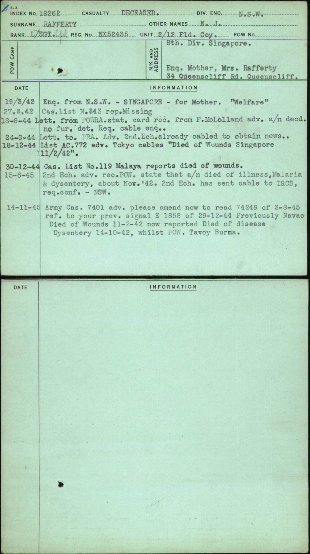 Rafferty, N J, NX52435