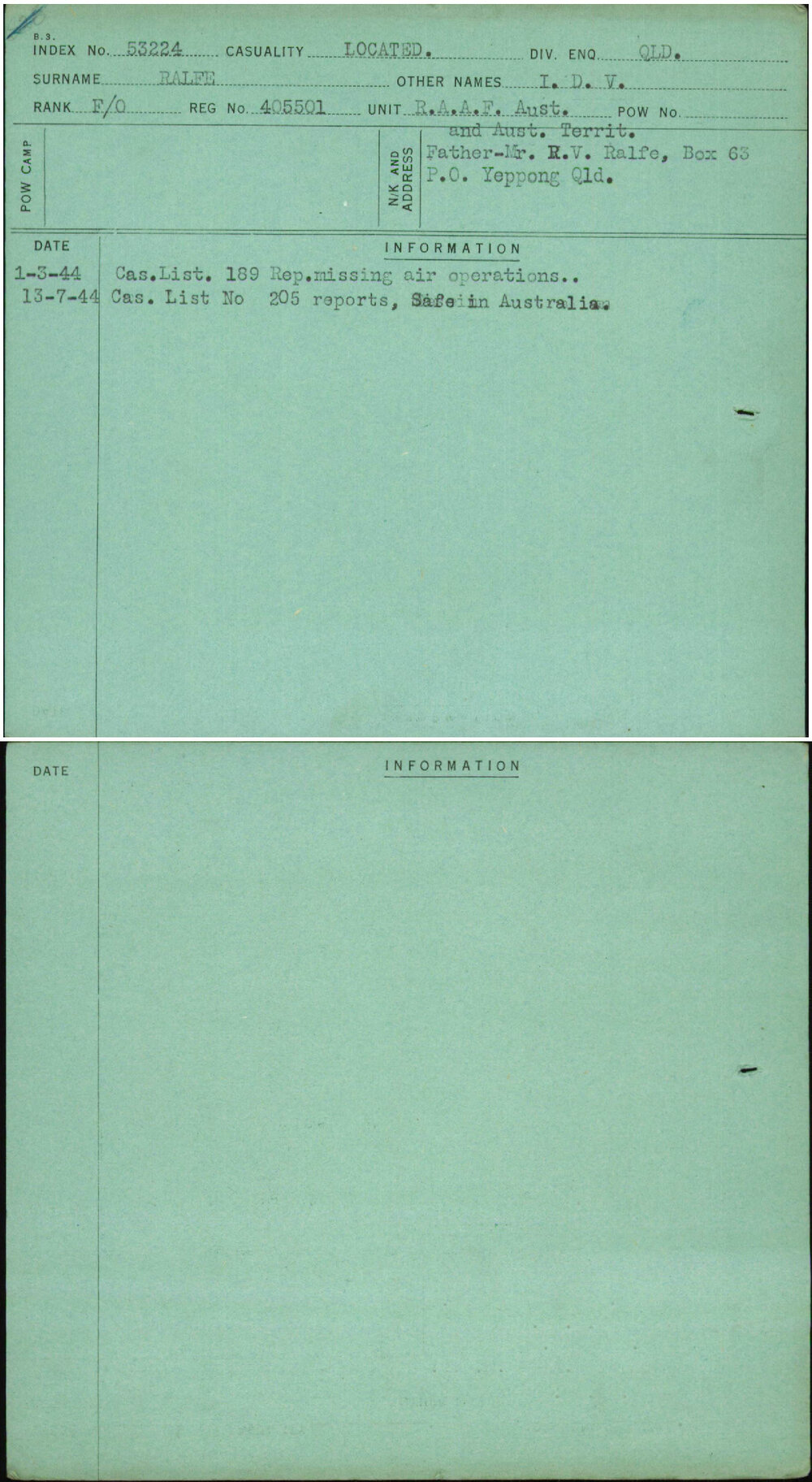 Ralfe, I D V, 405501