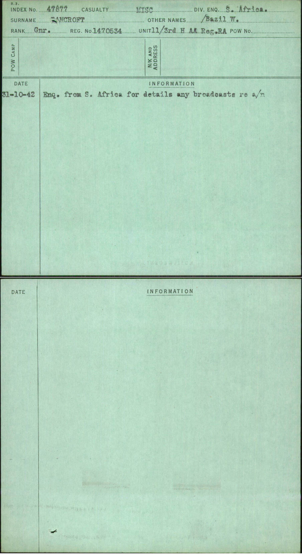 Rancroft, Bazil W, 1470534