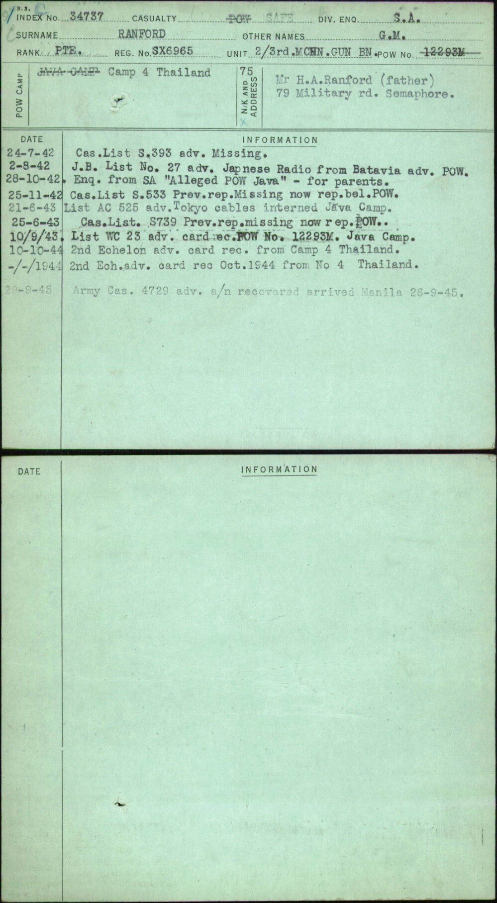 Ranford, G M, SX6965