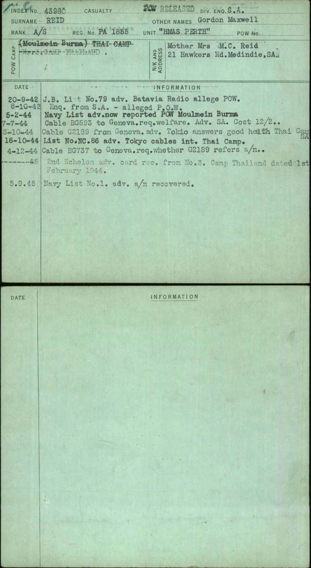 Reid, Gordon Maxwell, Pa1855