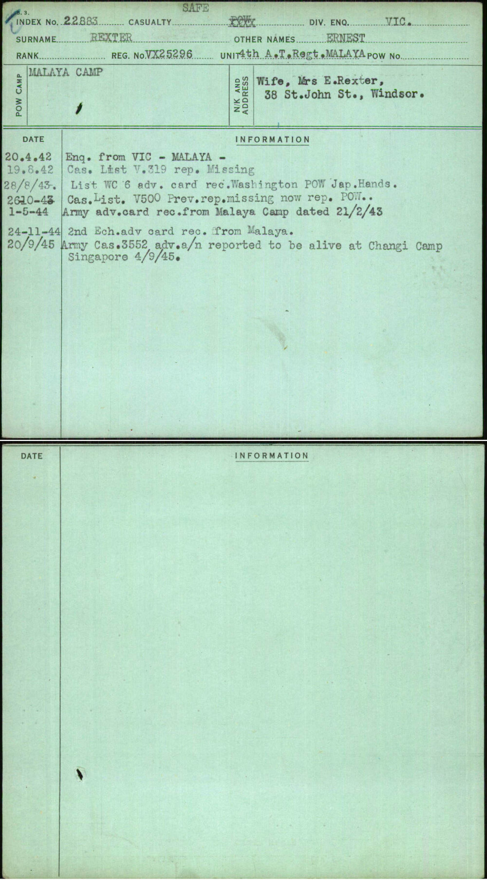 Rexter, Ernest, VX25296