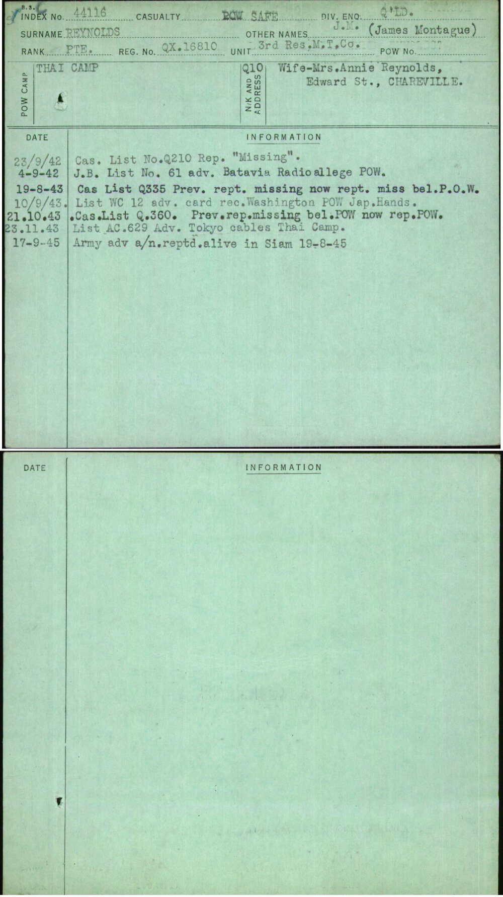 Reynolds, J M (James Montague), QX16810