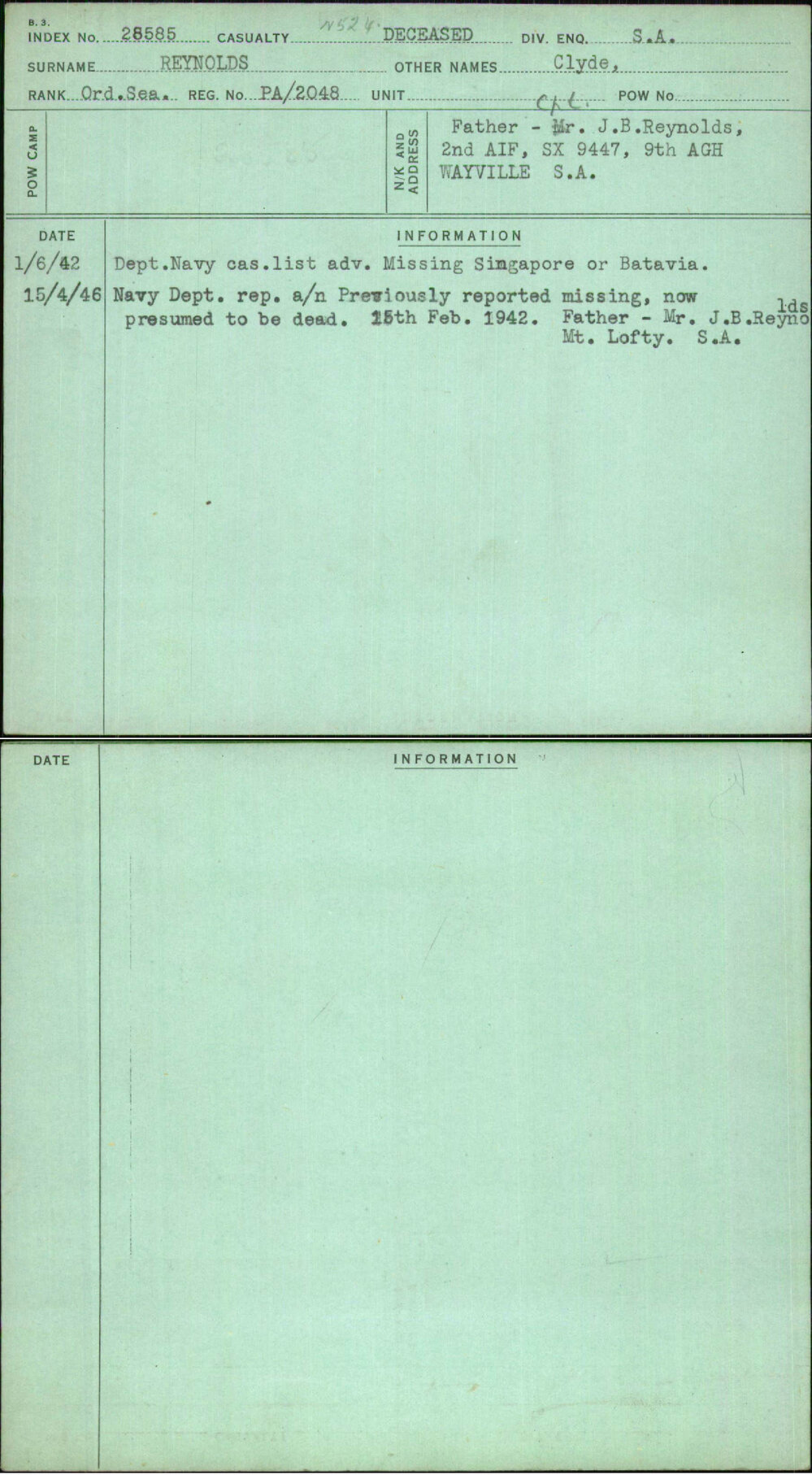 Reynolds, Clyde, Pa-2048