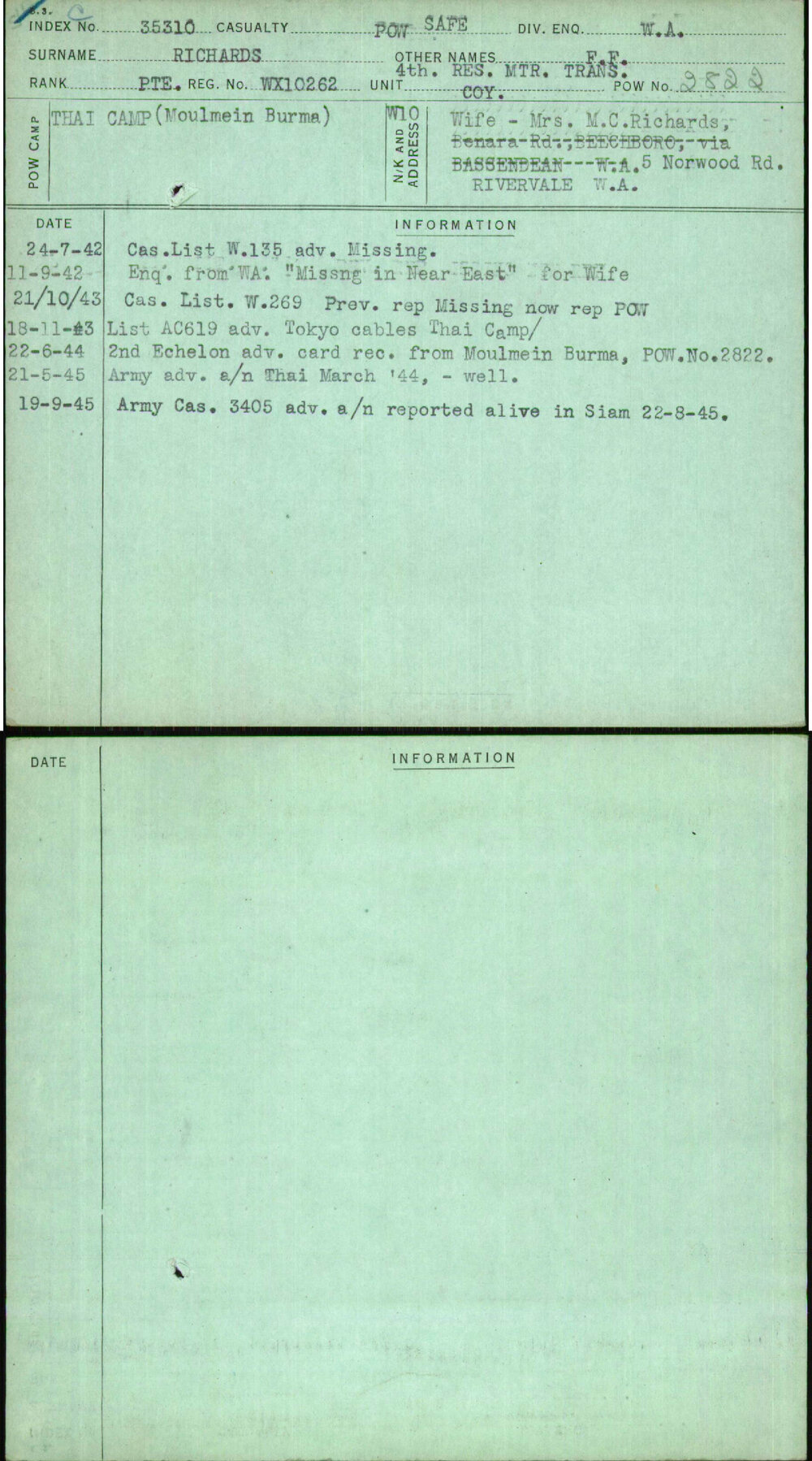 Richards, F F, WX10262