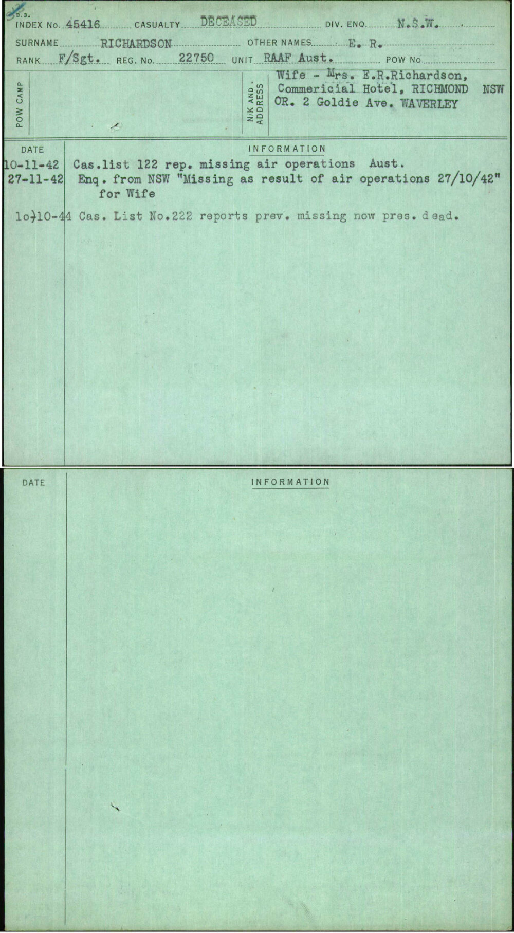 Richardson, E R, 22750