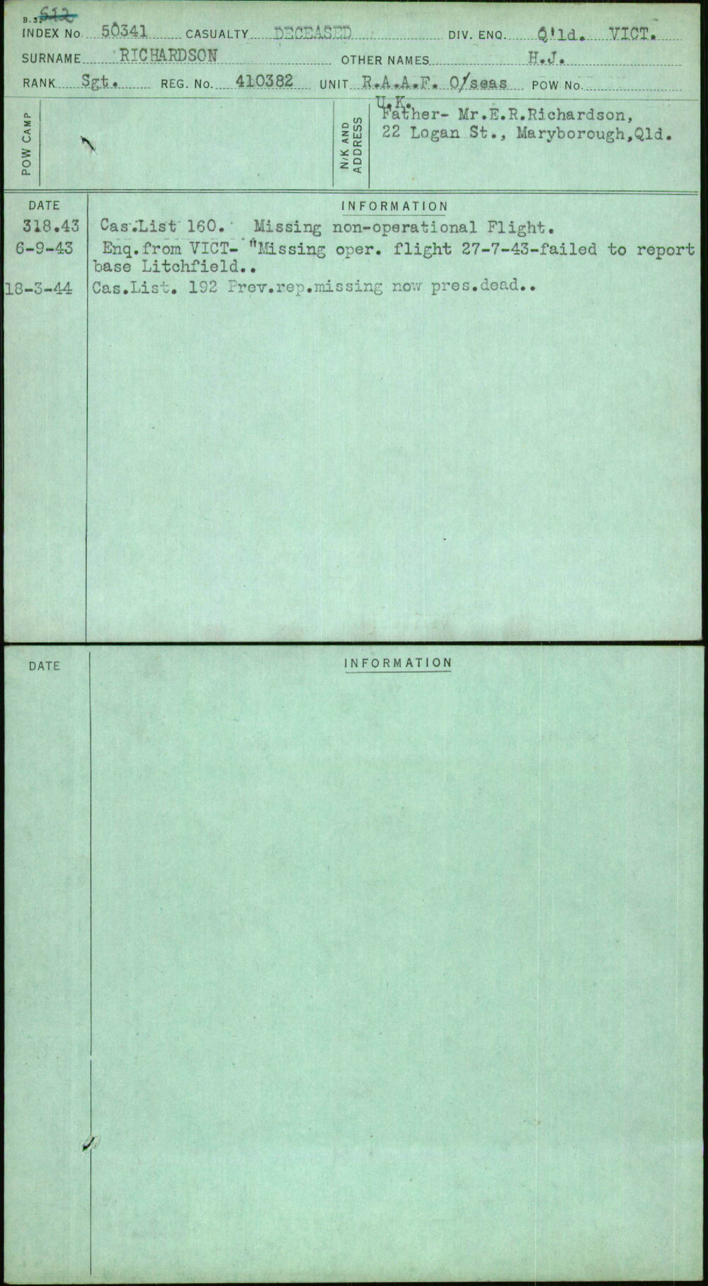 Richardson, H J, 410382