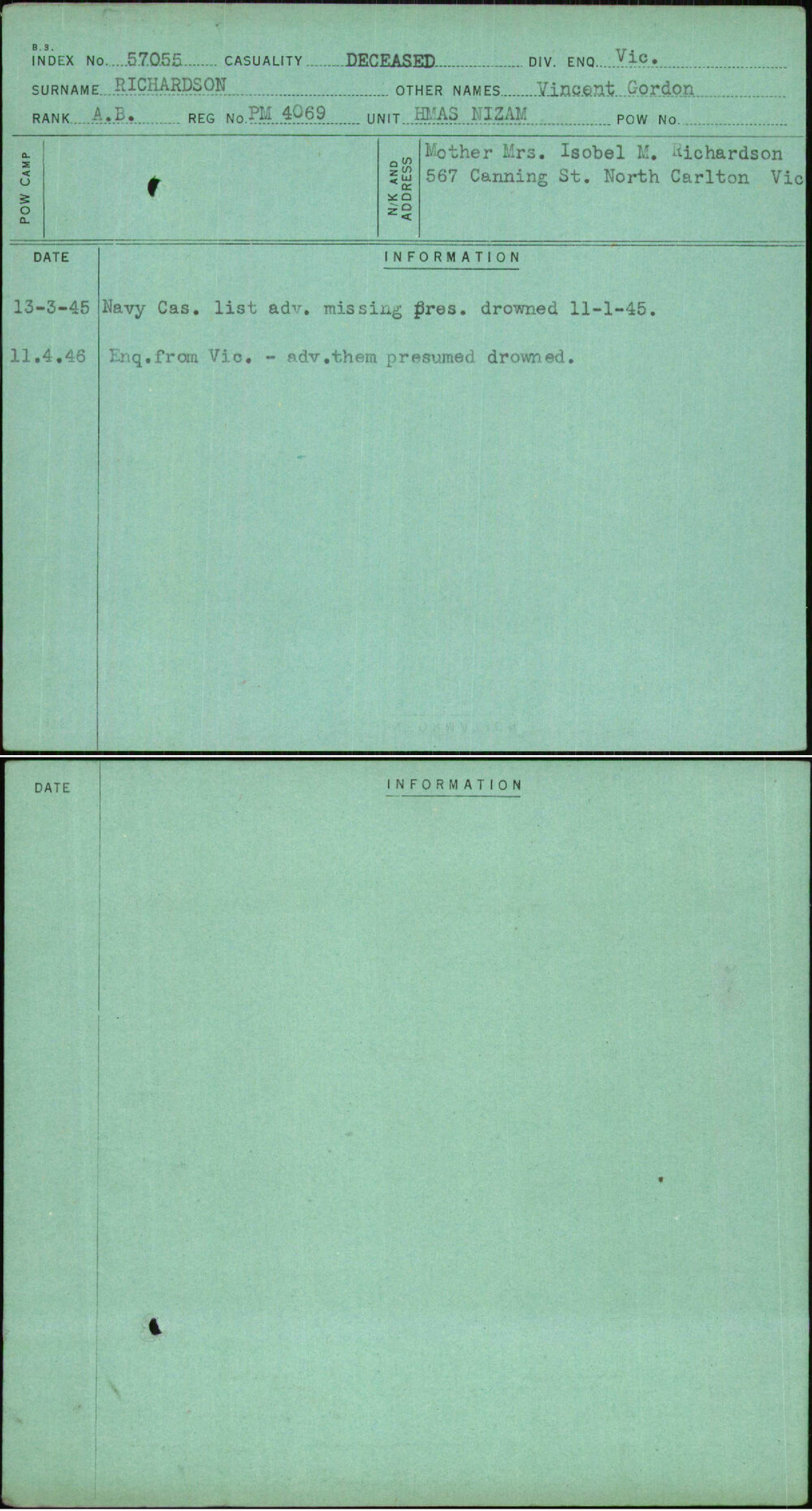 Richardson, Vincent Gordon, Pm4069