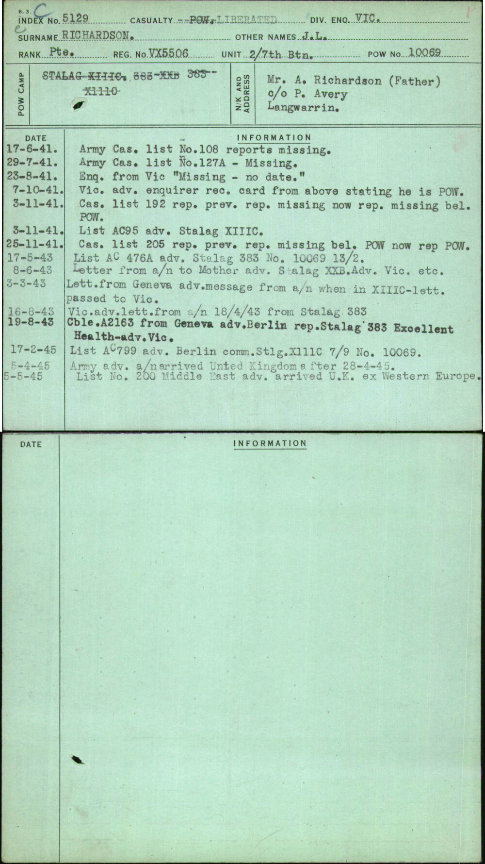 Richardson, J L, VX5506