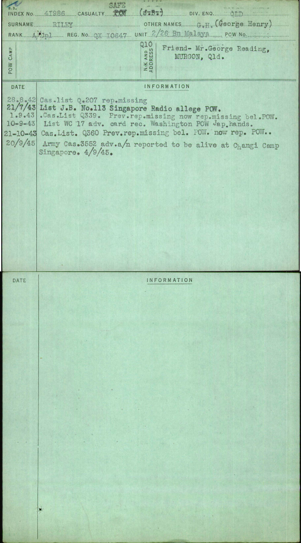 Riley, G H (George Henry), QX10647