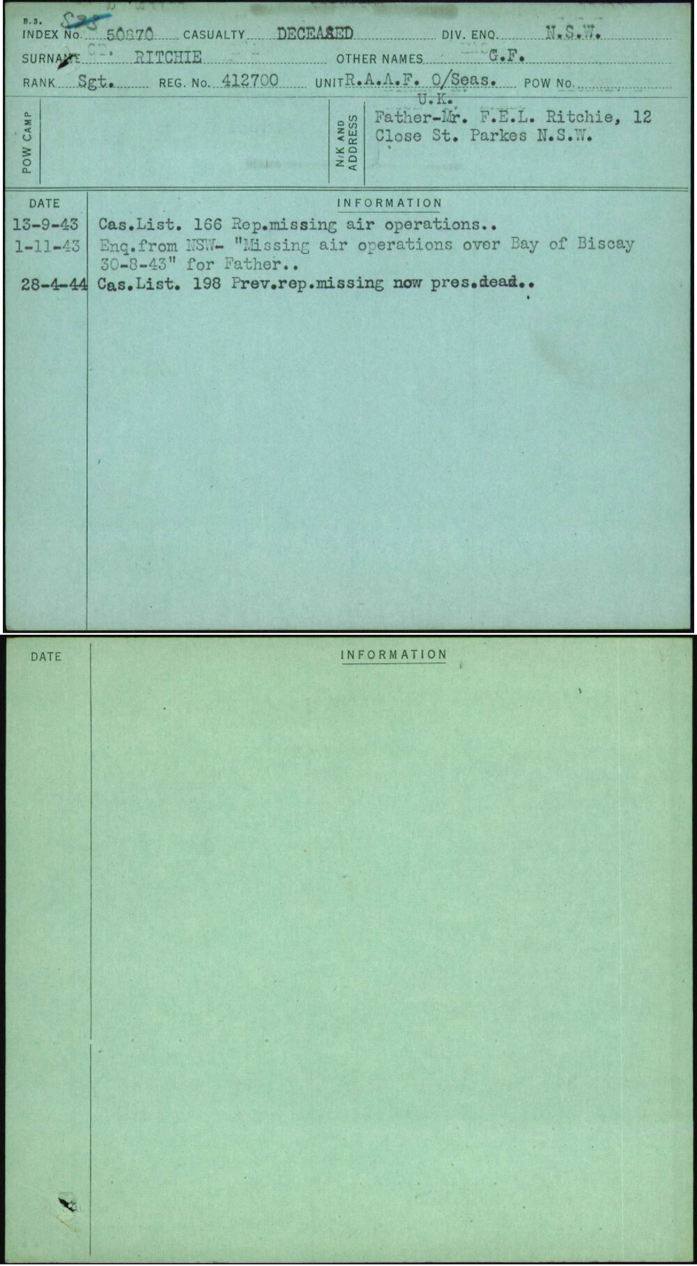 Ritchie, G F, 412700